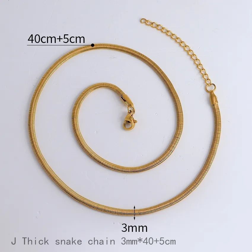 Chaîne serpent épaisse J 3mm 40+5cm