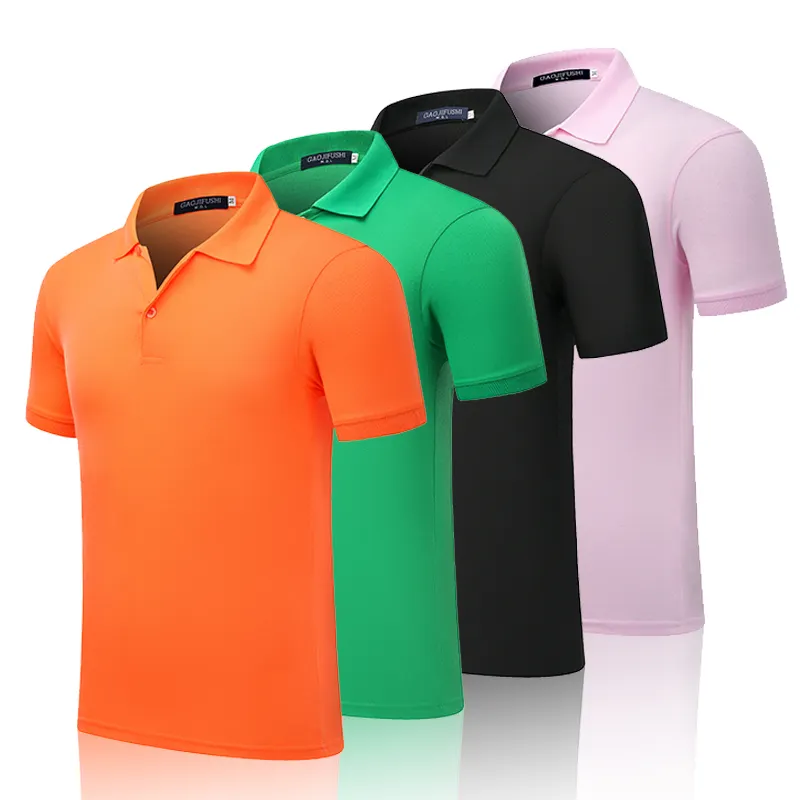 T-shirts évacuant l'humidité en gros bricolage soie coton tissu Polo brodé conceptions uniformes personnalisées pour les travailleurs