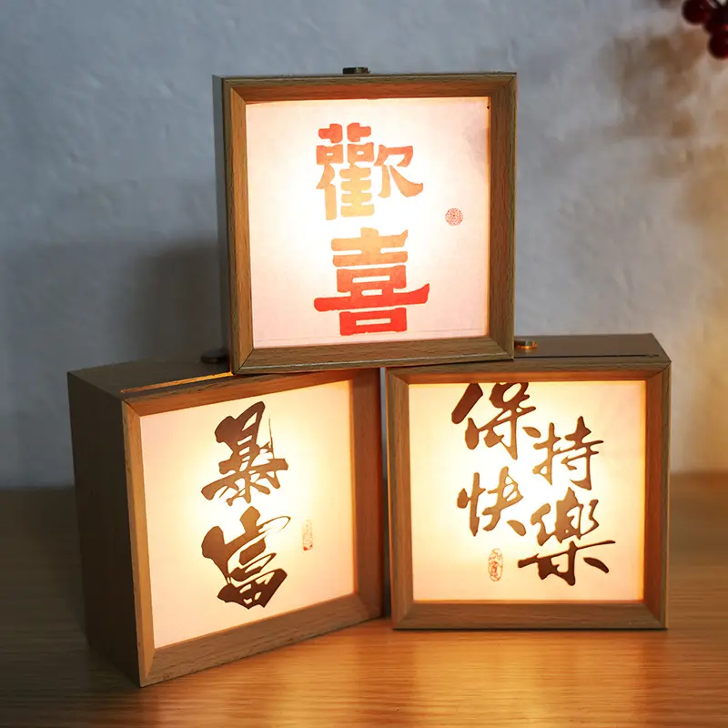 Cornice per foto a LED in legno MDF acrilico personalizzato con luce a Led