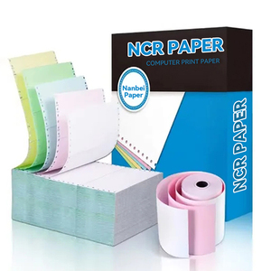 Impresión personalizada de fábrica Ncr Copia sin carbón Papel de computadora continuo Resma Papel de impresora de matriz de puntos