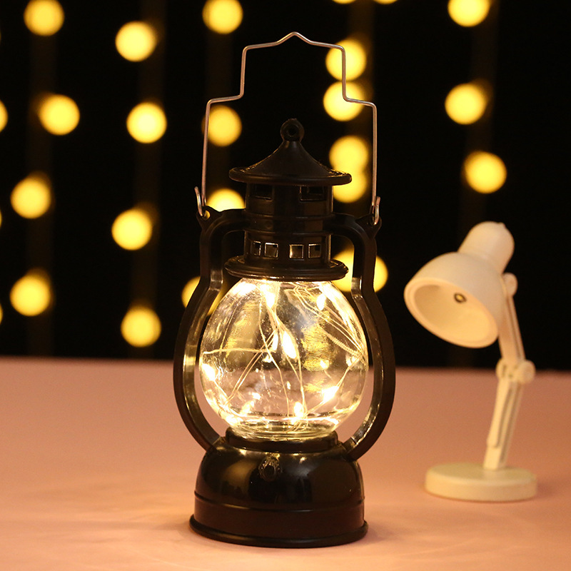 Dark lantern, star lamp, black
