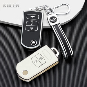 Yeni TPU araba anahtarı kılıfı için Mazda 3 5 6 serisi M6 RX8 MX5 2 3 düğmeler akıllı anahtarsız anahtar koruyucu Fob çanta aksesuarları - Product Image 4