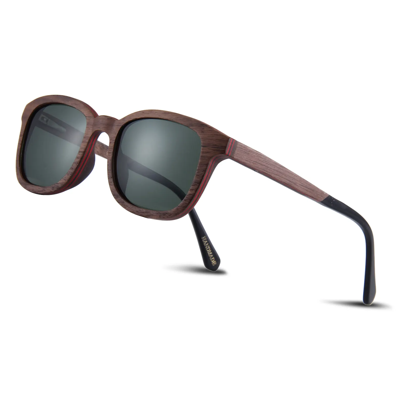 Grande sconto 2023 occhiali da sole a basso prezzo occhiali da sole quadrati oversize uv400 da uomo con venature del legno