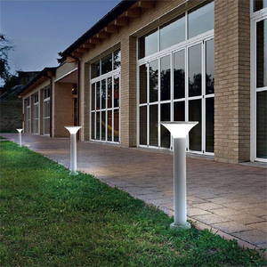 Modern Design Round <strong>5W</strong> Landscape Bollard Light Outdoor Waterproof <strong>Led</strong> Solar Garden Lights for Garden Courtyard - Product Image 4