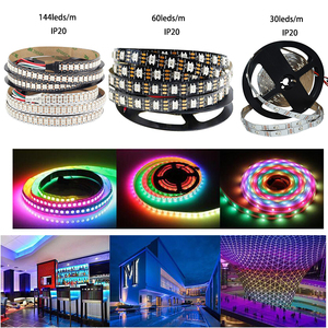5V/12V WS2812 13 WS2812 LED şerit çift sinyal 5050 RGBIC bireysel adresli 1-5M - Product Image 3