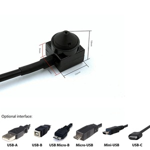 15*15mm Micro Invisible gran angular 1.0MP Color USB Cámara Tipo-cMicro-usbMini-usbUSB-A Opcional 6mm Pinhole Lens CMOS Sensor - Product Image 3