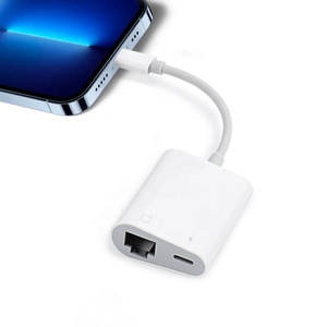 Ethernet LAN <strong>Network</strong> <strong>Adapter</strong> 8pin Apple to RJ45 <strong>Adapter</strong> 2 in 1 with Charge Port for IPhone/iPad/iPod - Product Image 2