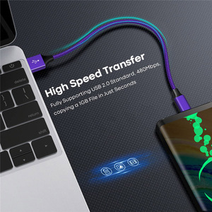 2023新型充电器Usb 2.0 3.0连接器C型数据电缆快速充电usb-c电缆尼龙编织Usb A至c型电缆 - Product Image 5