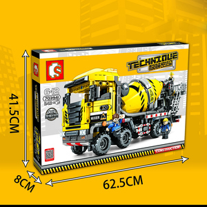 SEMBO Engineering Mixer Truck tecnico modello di auto costruzione blocchi di mattoni giocattoli