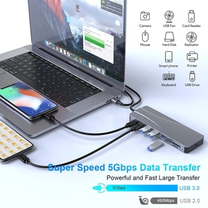 14 <strong>in</strong> 1 USB C Hub with 2 HDMI, VGA ,3.5mm Audio,USB C, PD Charge,Gigabit Ethernet,SD TF Card Reader, 5 USB Ports for MacBook Etc - Product Image 3