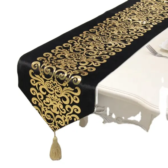 Bronzage chemin de Table européen Table basse minimaliste moderne bande à manger décoration tissu Style américain chemin de Table