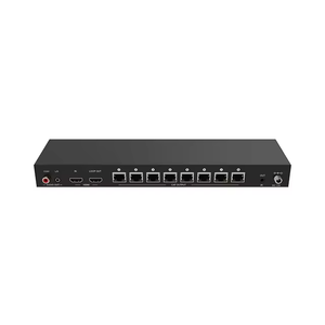 <strong>HDMI</strong> 1X8 <strong>Splitter</strong> Extender 1 <strong>Input</strong> 8 <strong>Output</strong> Kit 2.0B <strong>HDMI</strong> Over Cat5e/6 up to 60m with 1 Loopout 4K@60Hz 4:4:4 HDCP2.2