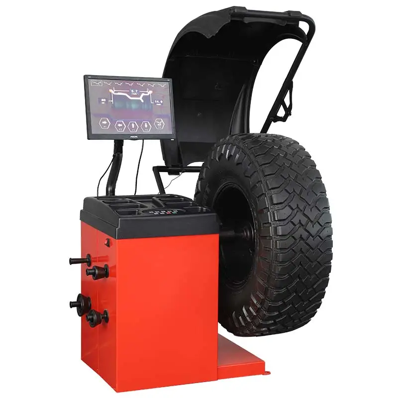 Schermo LCD macchina equilibrio ruota per auto riparazione pneumatici officina