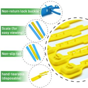 Tùy biến in logo màu sắc khác nhau con dấu nhựa tag an ninh con dấu khóa zip Tie với nhãn - Product Image 3