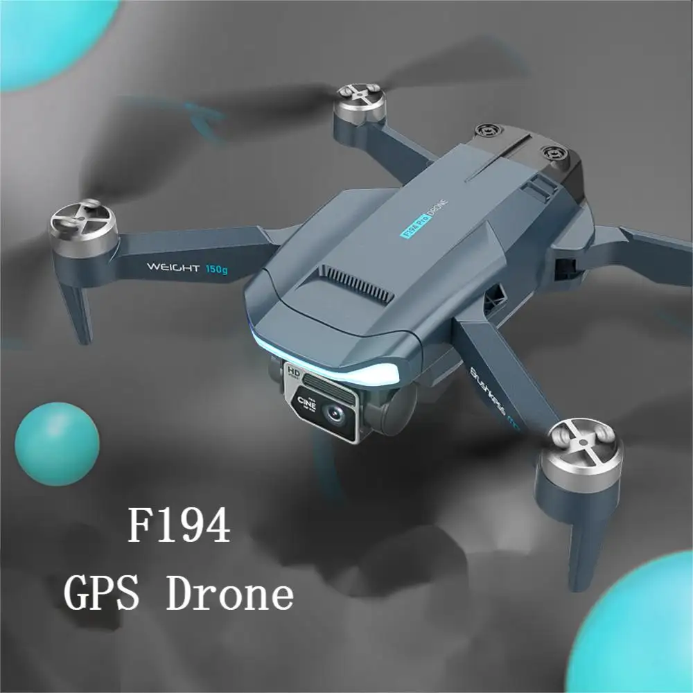 Nouveau F194 Mini quadrirotor aérien RC 5G 4K double caméra longue durée Drone sans balai jouet RC Mini GPS Drone sans balai avec caméra 2023