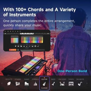 PopuPiano умная фортепианная клавиатура с миди-контроллером умная светодиодная клавиатура интеллектуальная Интерактивная клавиатура с аккордами для начинающих