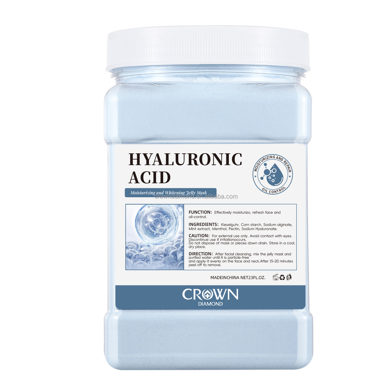 Maschera di gelatina di acido ialuronico