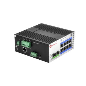สวิตช์อีเธอร์เน็ตอุตสาหกรรมแบบกิกะบิต SNMP VLAN DC 48V ที่มีการจัดการ L2พร้อมการรับรอง PoE และ QoS FCC สำหรับอุปกรณ์เครือข่าย