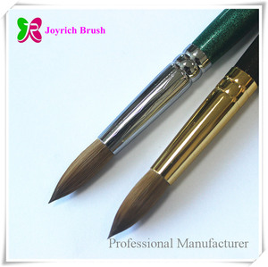 Yeşil ahşap saplı akrilik tırnak fırçası tırnak için resim fırçası kolinsky almanya boyutu 4 6 8 10 12 14 16 18 20 22 24 - Product Image 3