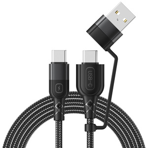 OEM Electronic Products Type c Cable Fast Charging <strong>2</strong> <strong>in</strong> <strong>1</strong> Usb Cable Type-c to Type-c+USB 60W PD Cable - Product Image 2