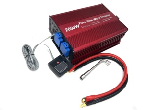 Inversor de onda sinusoidal pura de 2000W, entrada DC12V o 24V de entrada a salida de CA 110V 60Hz con USB y pantalla remota LCD, E-LION - Product Image 3