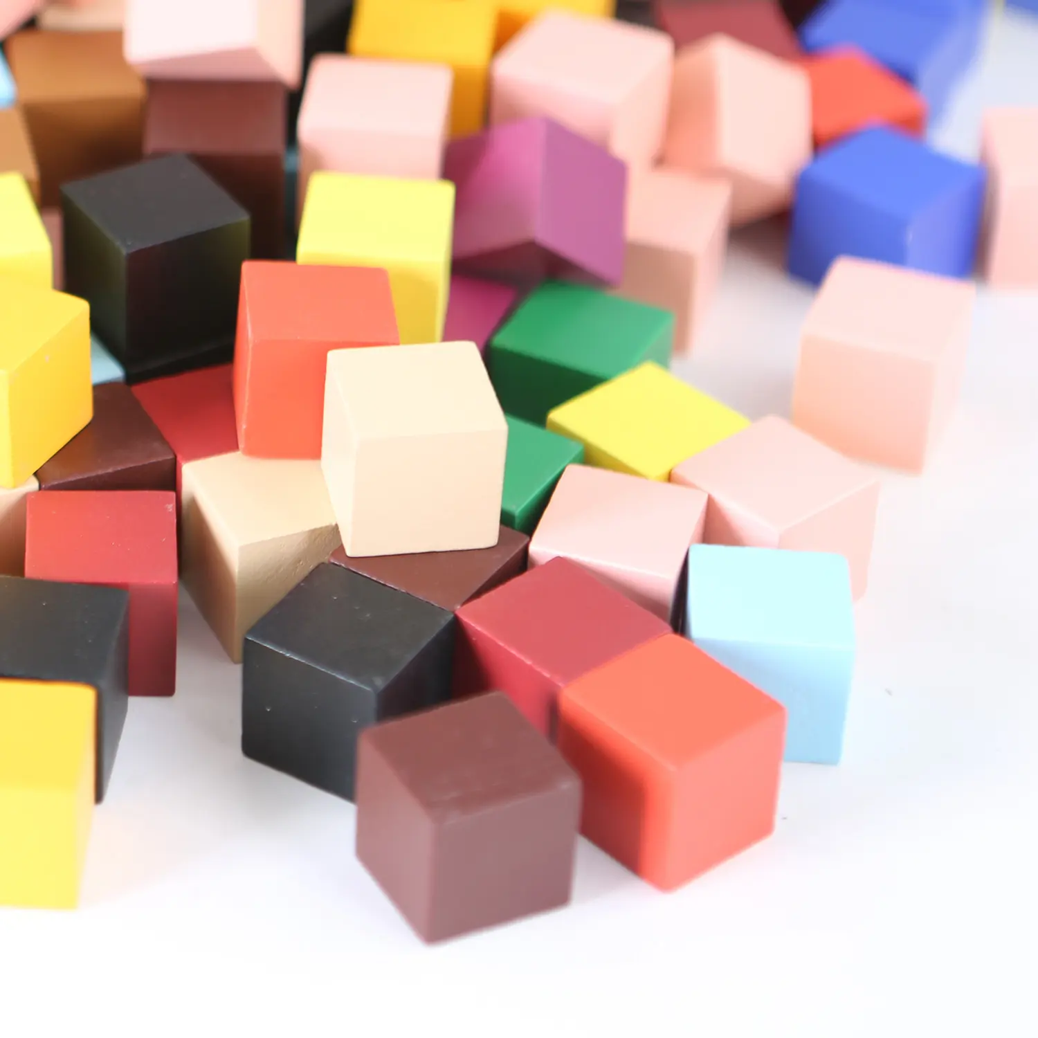 Mainan balok bangunan edukasi anak-anak, alat bantu mengajar matematika blok volume kotak 2cm