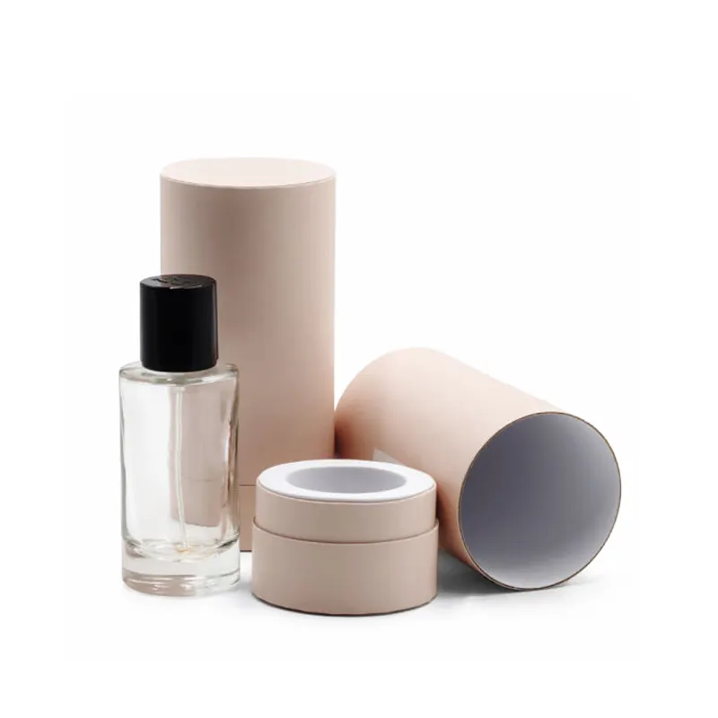 eco cosmetic box 50ml cylinder packaging for perfume