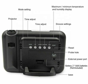 KH-CL002 Moderno Reloj Despertador Digitales Con projektör dijital arka hava tahmini çalar saat zaman projeksiyon - Product Image 5