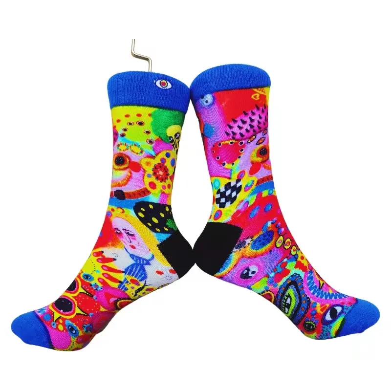 Chaussettes bon marché de couleur vive de printemps et d'automne de coupe longue de botte de mode de nouveau style