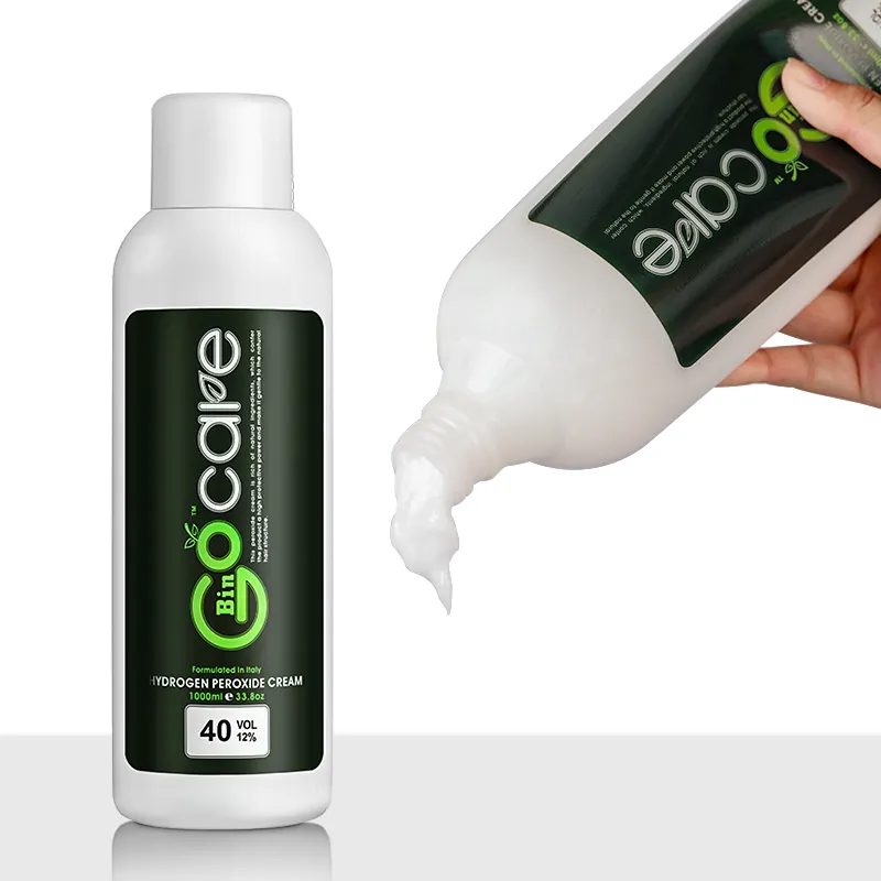 1000ML Gocare toptan Salon kullanımı doğal bitkisel formüllü saç geliştirici stabilize bültenleri oksijen oksidan krem