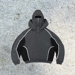 Áo hoodie có mũ trùm đầu màu sắc phối hợp thiết kế cá nhân hóa Double Hat dành cho mùa thu đông, áo hoodie rộng rãi cho nam và nữ - Product Image 6