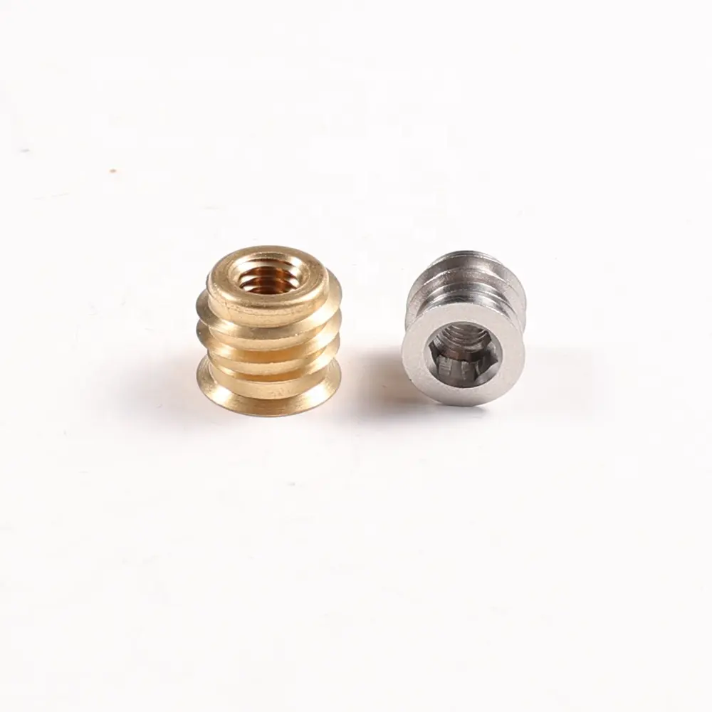 Large Stock zinc alloy Type D type B type E self-tapping knock-in furniture wood threaded insert nuts M6