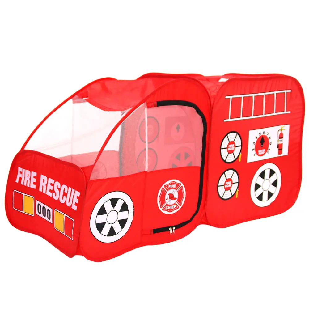 Wholesale Child Foldable Outdoor Car Shape Play Tent Indoor Fire Truck Toy Tent For Kids