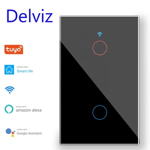 Delviz 120*72mm beyaz kristal cam panel, Google Alexa ev WiFi Tuya APP akıllı kontrol, duvar işık dokunmatik WIFI güç anahtarı - Product Image 6