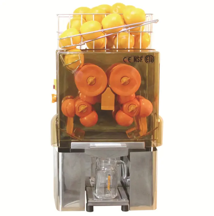 Máquina automática de extrator de suco de laranja fresca de alto rendimento