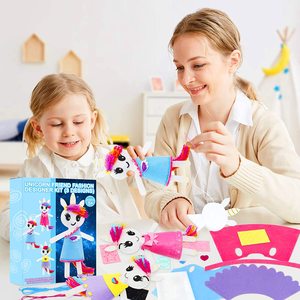 ファッションデザイナー子供たち楽しい教育カスタム女の子はユニコーン服を感じました子供たちの芸術品と工芸品の縫製キットセットボックス - Product Image 6
