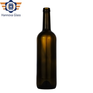 Hot bán giá thấp rõ ràng hổ phách Vòng rỗng chai rượu vang 750ml giá rẻ tùy chỉnh Glass chai rượu vang với nút chai để bán - Product Image 1