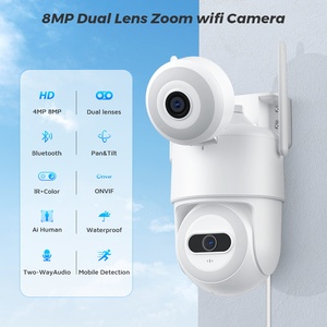 ICSEE WIFI 6MP Wifi摄像机安全无线双三镜头运动检测闭路电视家庭安全摄像机 - Product Image 2