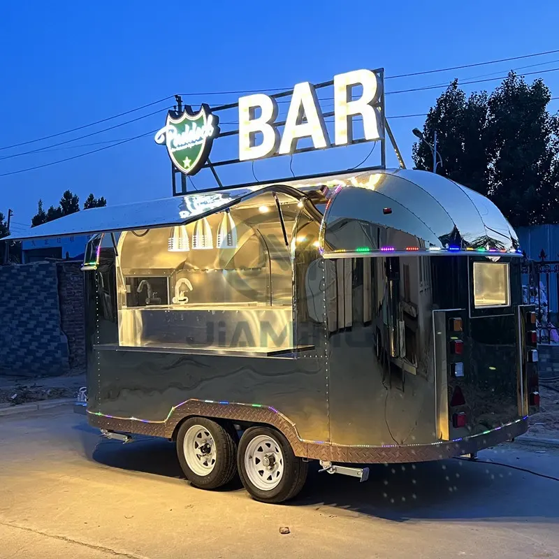 Remorque Offre Spéciale de service de restauration rapide de l'équipement avec vitrine de crème glacée chariot de vente de fruits magasin de boissons sur roues