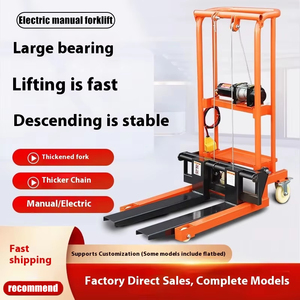 Small Household Micro Electric <strong>Loading</strong> <strong>Unloading</strong> Manual Hydraulic Forklift Lift <strong>Platform</strong> Truck with Stacker Trolley - Product Image 4