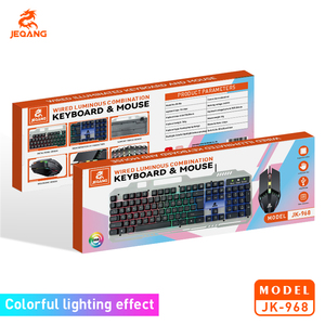 Jeqang Combo de teclado y ratón con cable con funciones de retroiluminación para trabajo de oficina o estilo láser para juegos - Product Image 5