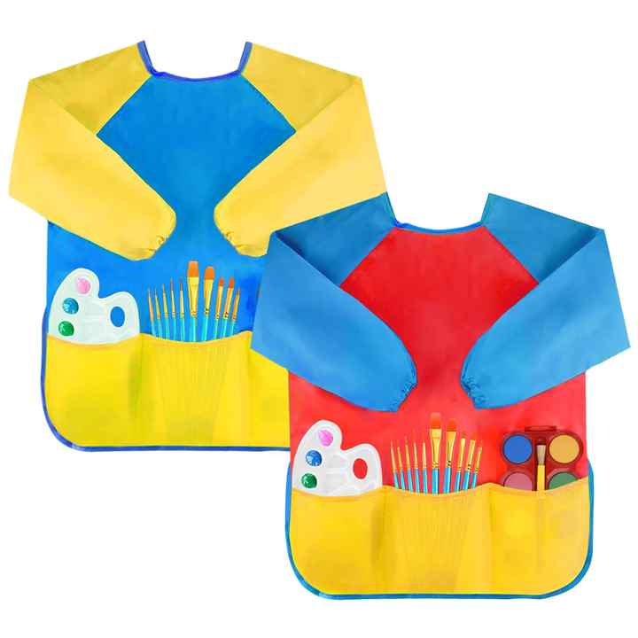 Fabriek Direct Op Maat Gemaakte Kunstkiel Diverse Kleuren Kinderen Kunstenaar Schorten 100% Polyester Schorten Feest Gunsten Hete Roze Kinderen Schort
