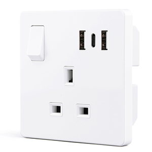 雷神13 A 3针2usb C型英国标准电气项目开关插座双英国Usb C型墙壁插座 - Product Image 5