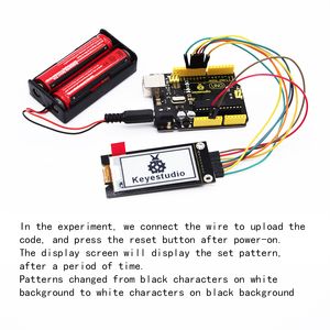 Keyestudio E-Paper E-Ink電子インクスクリーンLCDディスプレイモジュールArduino R3 Raspberrypi用2.13インチ白黒カラー - Product Image 3