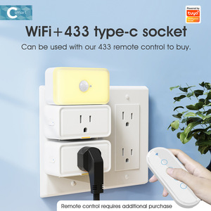 Tuya akıllı yaşam RF 433mhz WiFi App kontrollü 15A uzaktan soket abd standart 20A ABS WiFi soket endüstriyel kullanım için CN fiş