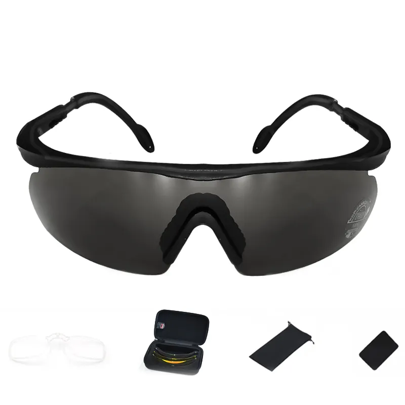 Yijia Top occhiali tattici con 3 lenti Combat Eyeshield Safety occhiali da sole sportivi polarizzati occhiali da tiro resistenti agli urti