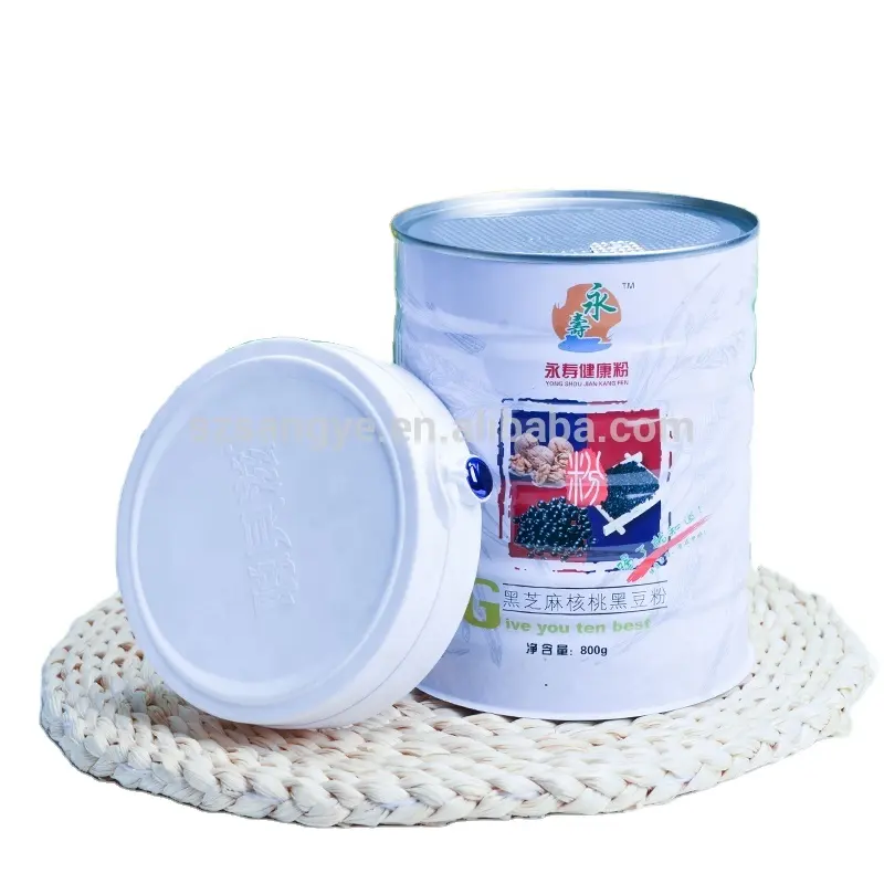 乾燥食品を梱包するための簡単に裂ける蓋付きのブリキ缶を購入するSZSYTN-50