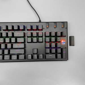 Teclado para juegos con interruptor azul y cable USB retroiluminado LED ergonómico mecánico YH905C para juegos de ordenador de escritorio/portátil en inglés - Product Image 6