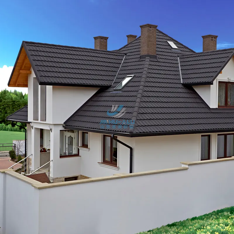 Новейшие Строительные строительные материалы для крыши дома цветные металлические черепицы с каменным покрытием
