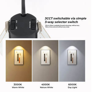 Tại chỗ lumineux <span class=keywords><strong>LED</strong></span> plafond SAA 4W 6W chuyển đổi ánh sáng tại chỗ trong nhà lõm dẫn ánh sáng trần cho nhà thay đổi độ sáng đèn sân khấu downlights - Product Image 3